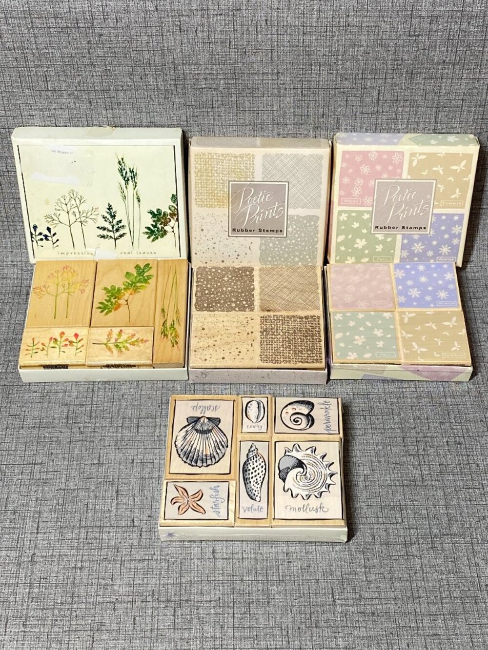 NEW Hero Arts Stamp Set Wooden Stamps Lot Of 4 Sets New Old Stock